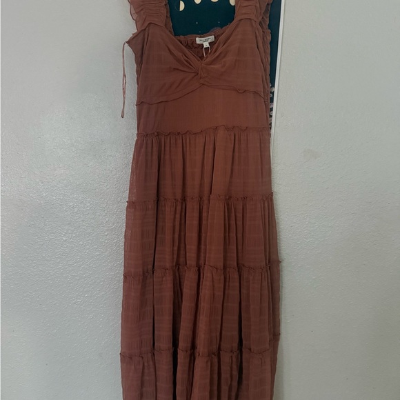 Max Studio Terracotta Ruffled Dress - Picture 2 of 2